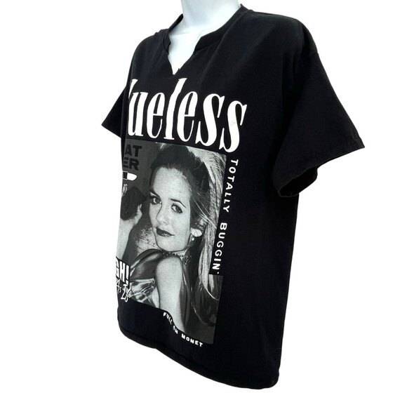 Clueless Graphic T-Shirt Alicia Silverstone Ugh As If Funny Novelty Black Size L - Picture 6 of 10